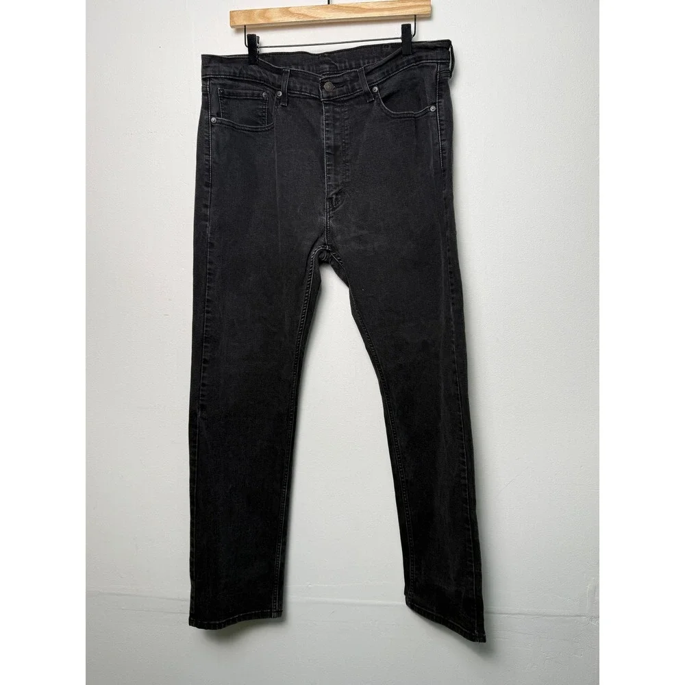 Levis 506 Mens Faded Black Straight Leg Denim Jeans W38 L32
